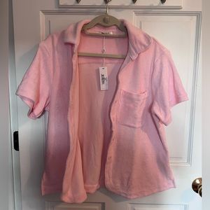 Terry cloth button up